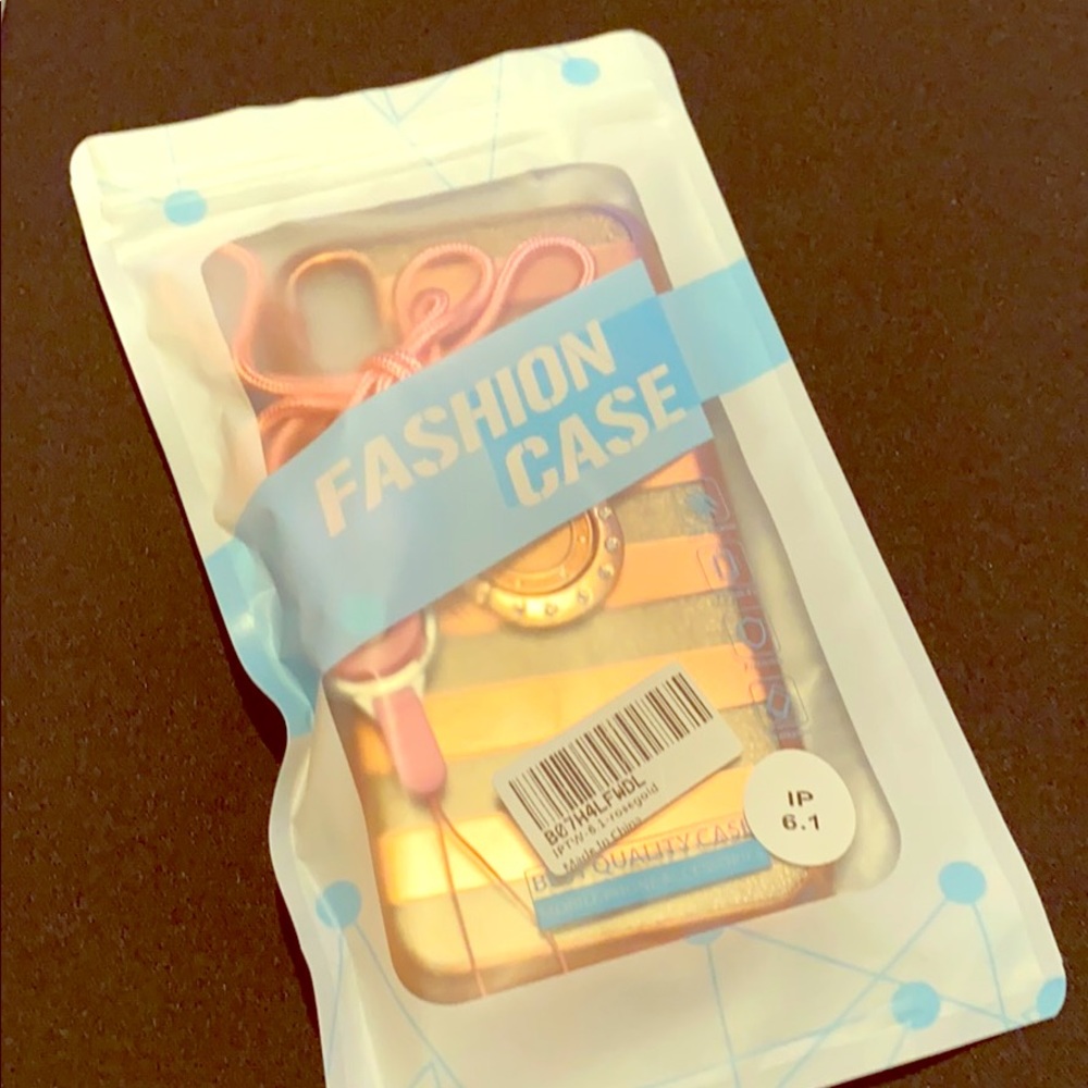 Mobile phone case, ring holder and chain
